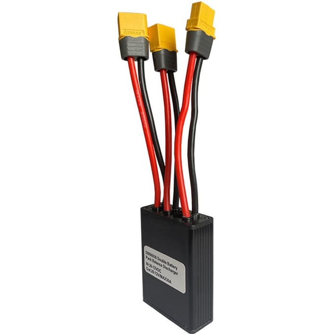 Connecteur de batterie double 20 V-72 V 40 A Convertisseur de décharge de batterie double pour vélo électrique 30A black