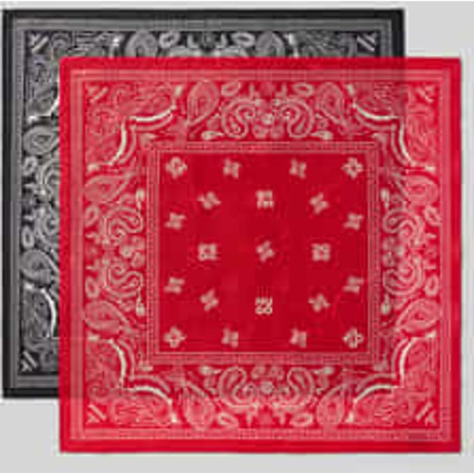 Sjaal van puur katoen in set van 2 model 'BANDANA'