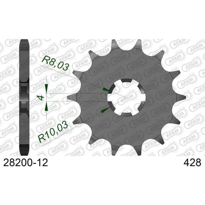 Motortandwiel Afam 428