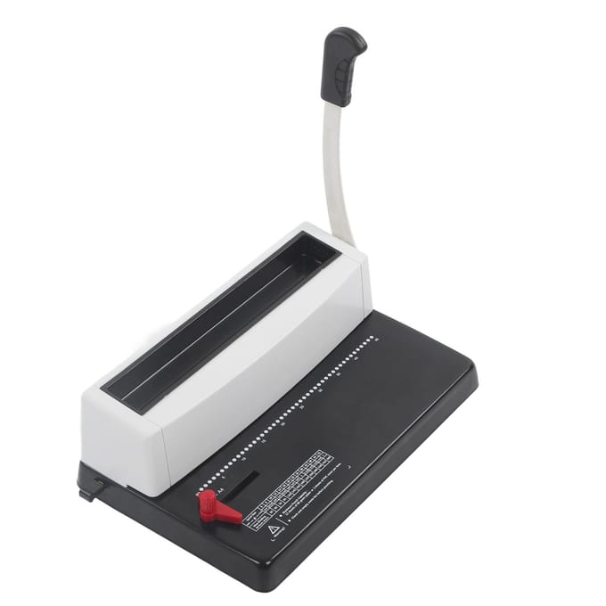 Spiraalbindmachine Gehumaniseerd Handvat Ronde Gatpons Draadbindmachine voor Letterformaat white