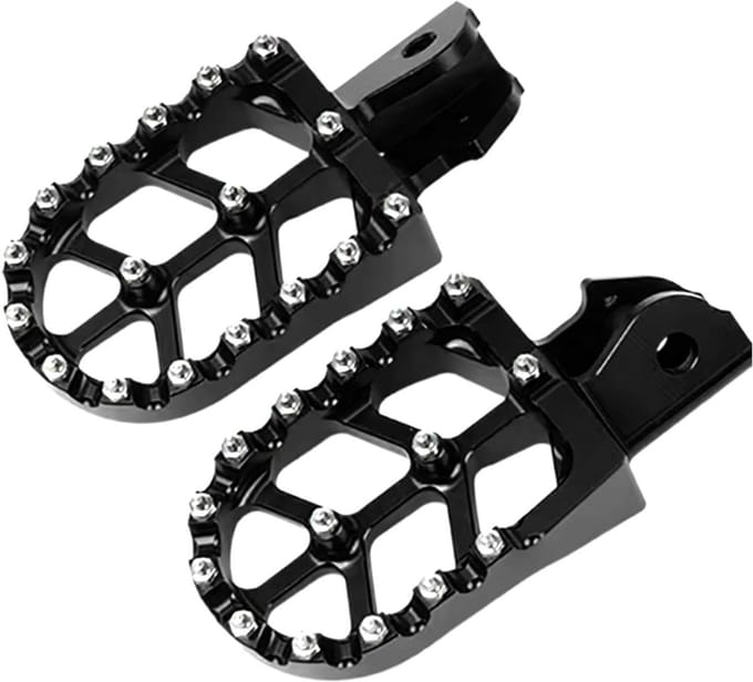 Voetsteunen Motorfiets - Fiets Pegs - Veilig Rijden - Erosiebestendig Ontwerp - Universele Pasvorm - Zwart