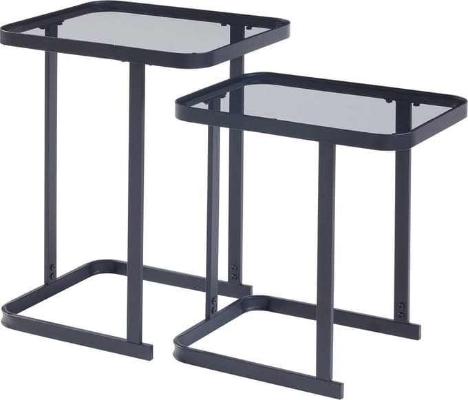 Bijzettafel set van 2 Laxå zwart