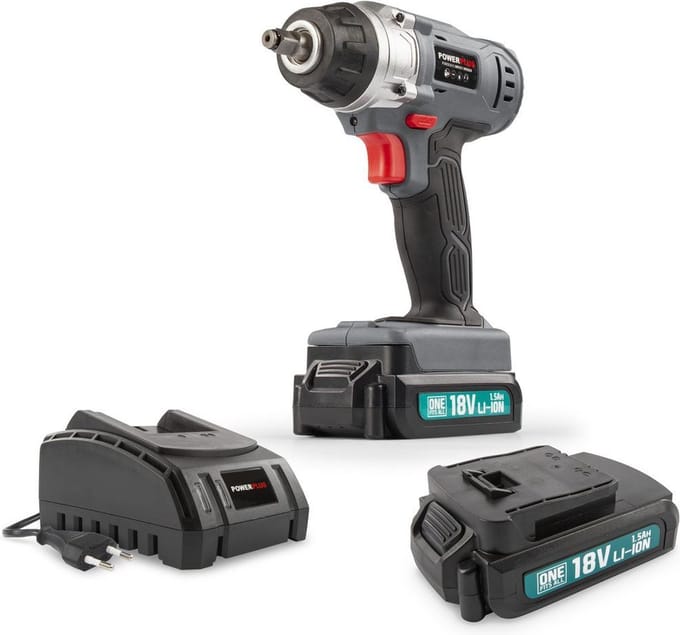 Powerplus POWEBIWS2 Slagmoersleutel - 18V+2x Batt.18V 1.5Ah+lader