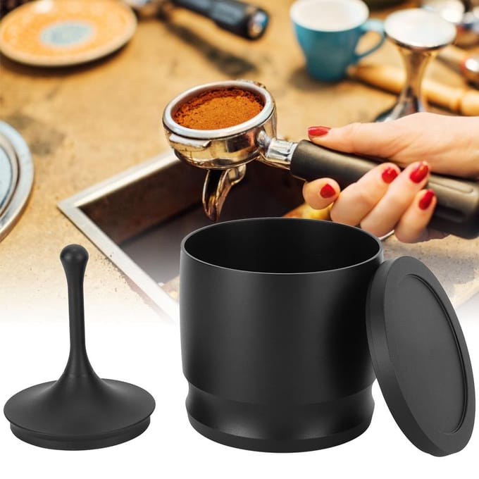 Roestvrij Staal Koffie Tamper Poeder Schep 58mm voor EK43 Koffiemolen Koffiemolen Accessoire black