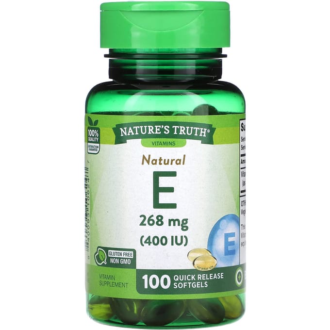 Nature's Truth, E Naturelle, 268 mg (400 UI), 100 gélules molles à libération rapide