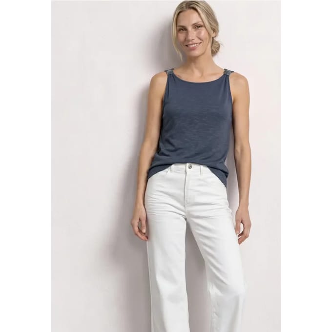 Top met boothals en schouderdetail