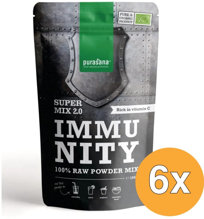 6x Purasana Immunity Mix 2.0 Vegan Bio (100 gr)
