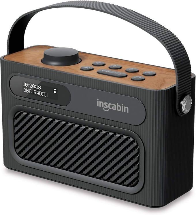 Draagbare DAB+ FM Digitale Radio met Bluetooth Speaker en Dubbele Wekker