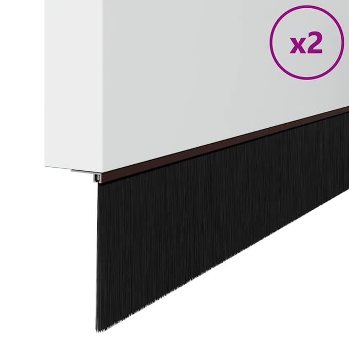 vidaXL - Schroefbare - Deurborstelafdichtingen - 2 - st - Bruin - 100 - cm