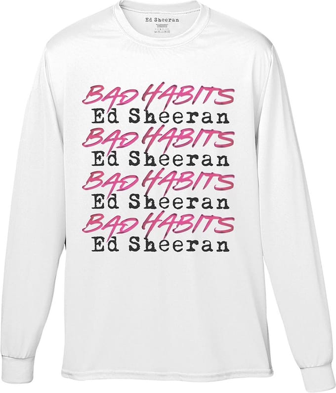Ed Sheeran - Bad Habits Stack Longsleeve shirt - L - Wit