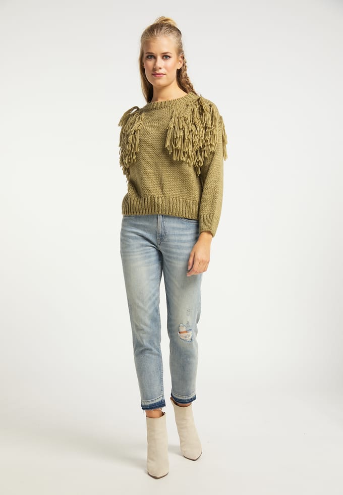 usha Jumper Dames groene olijf