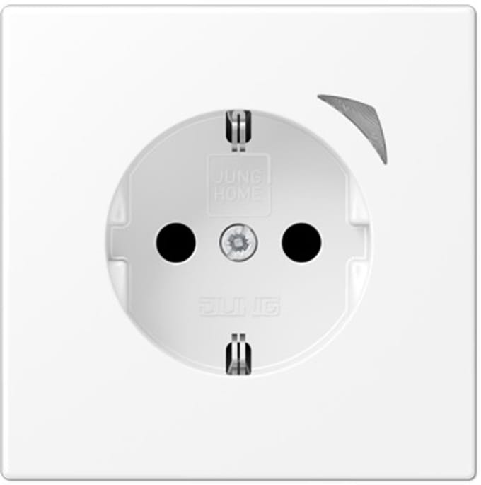 Jung HOME BT LS 1521 SE WWM Wandcontactdoos met randaarde Energy Sneeuwwit mat