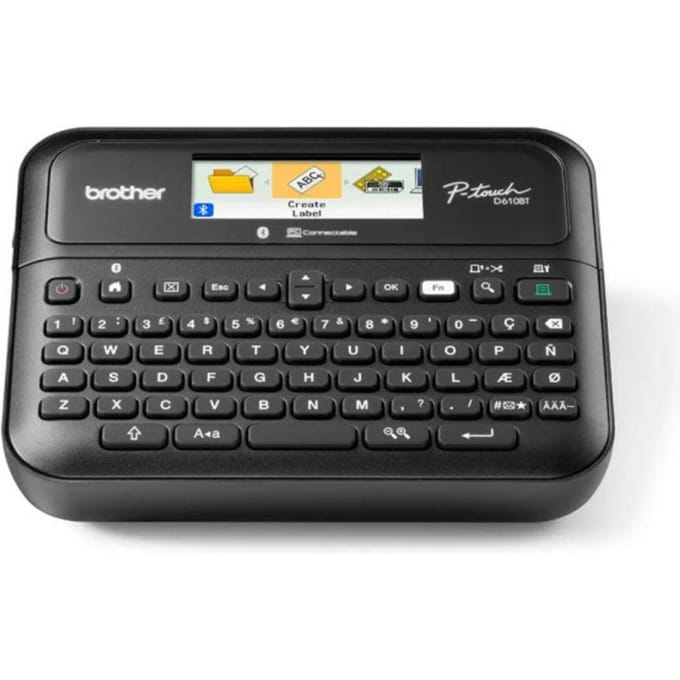 Labelprinter Brother P-touch TZe PT-D610BT desktop qwerty 24mm zwart in koffer