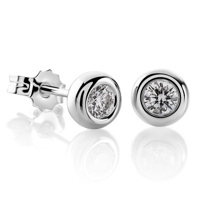 Orphelia OD-5295 - Oorstekers - 18 Karaat Witgoud / Diamant 0.32 ct