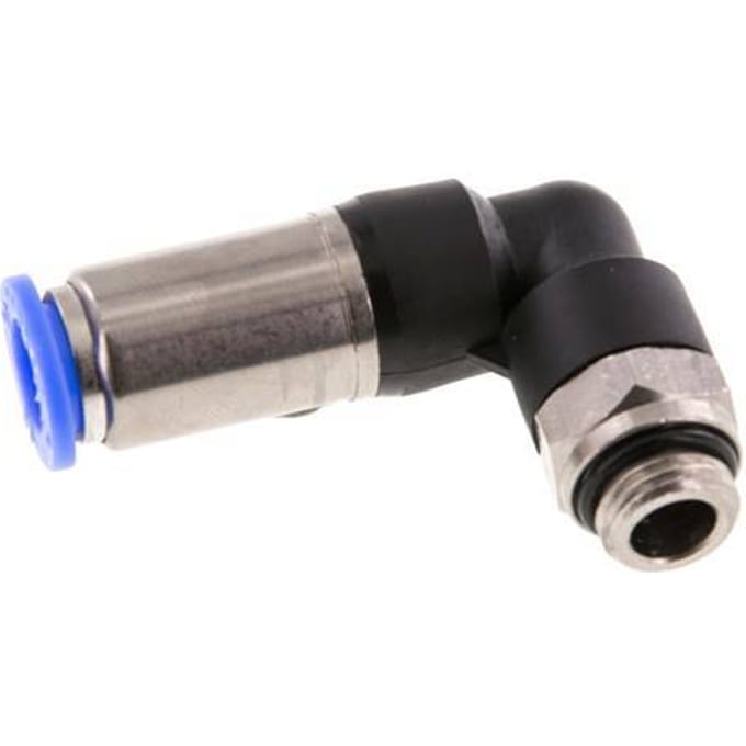 10mm & G1/4'' Zelfsluitende L-insteekkoppeling Vernikkeld messing/PBT buitendraad 0-10 bar