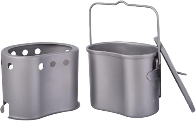 Compacte Kampeer Kookset - Lichtgewicht Gasbrander - Buiten Koken - Inklapbare Handgrepen - 22x15x12 cm
