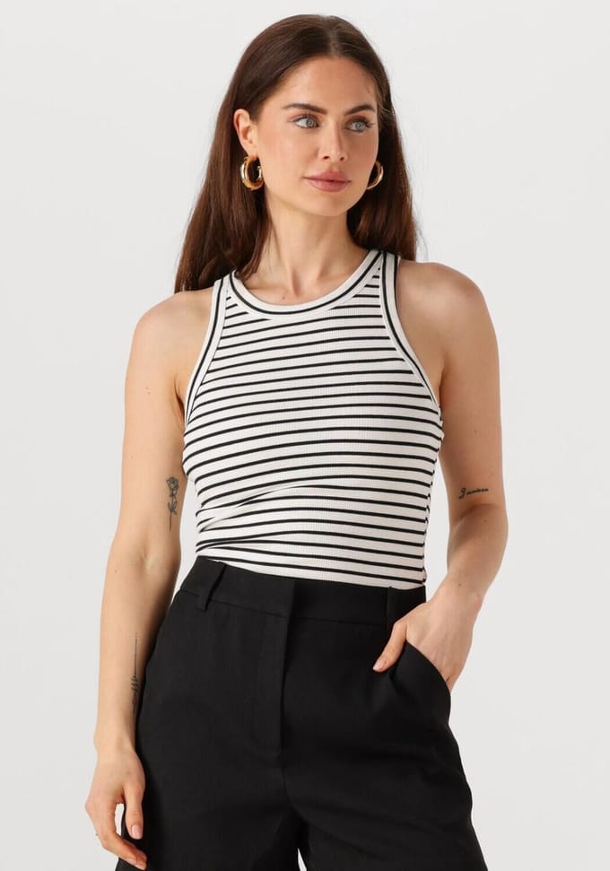 Minus Maline Top Tops & T-shirts Dames - Shirt - Wit - Maat XS