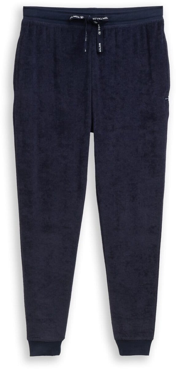 Tom Tailor - Pyjamabroek met structuur - Maat 50 - blue-dark-solid