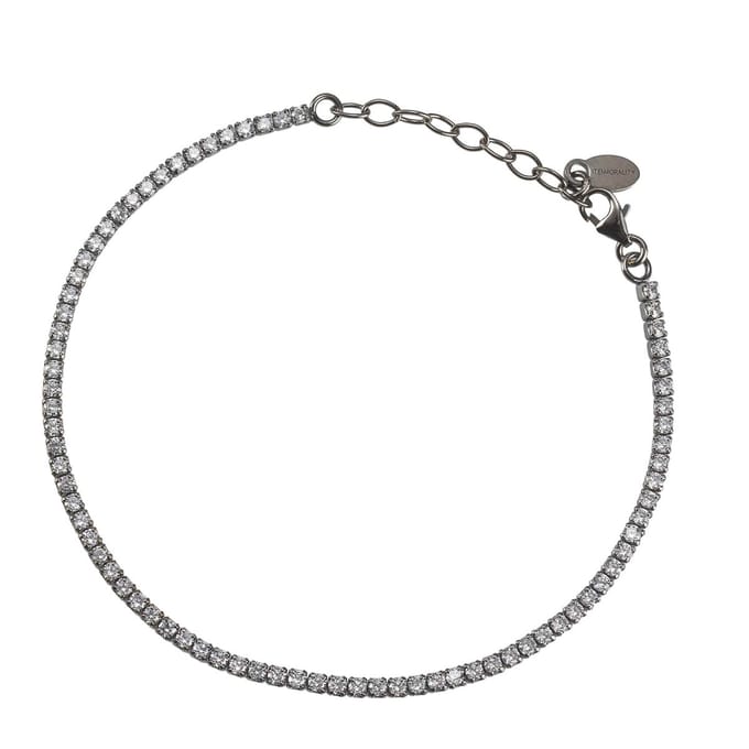 Zwarte armband met witte zirkonen – Luna Negra