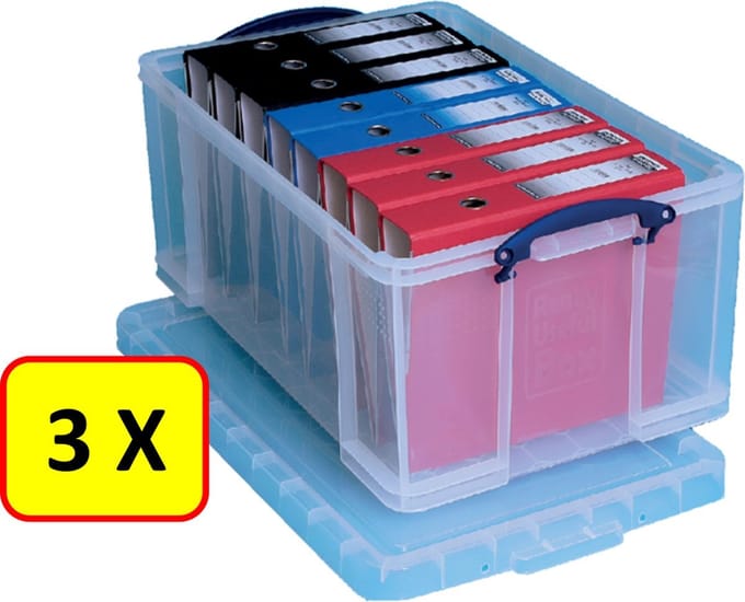 3 x Opbergbox Really Useful Box * 64 liter * 71 x 44 x 31 cm