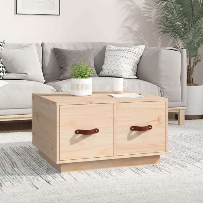 vidaXL - Salontafel - 60x53x35 - cm - massief - grenenhout