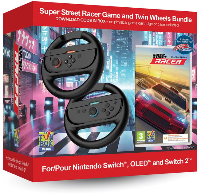 Super Street: Racer Game with Twin Racing Wheels B - Nintendo Switch 2 - Racing