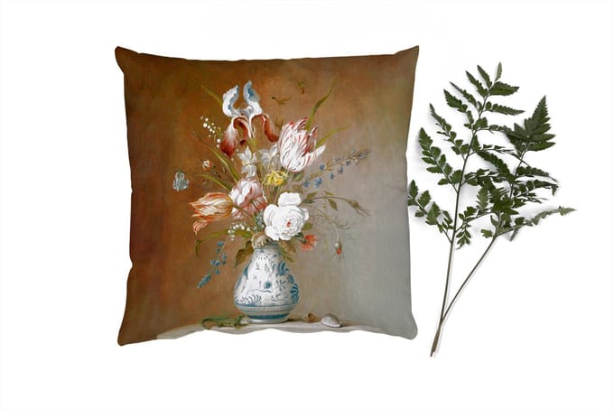 Sierkussens - Kussentjes Woonkamer - 60x60 cm - Oude meesters - Bloemen - Balthasar van der Ast