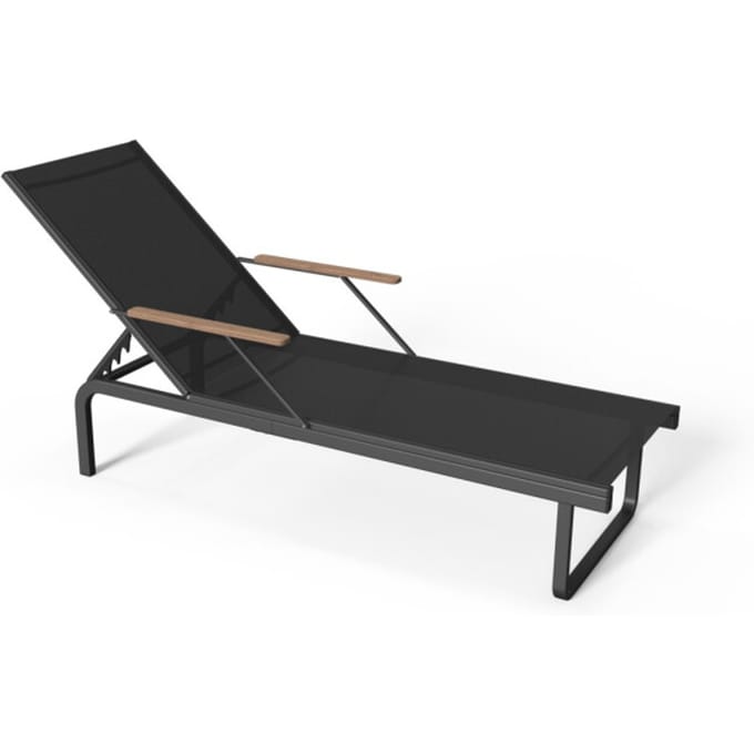 Sens-Line - Hawaii ligbed - verstelbaar - antraciet naturel - 195cm
