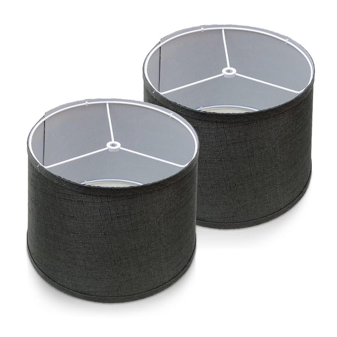 Verwijderbare opvouwbare linnen lampenkap kap DIY zelfgemaakte tafellamp accessoires voor tafel vloerlamp zwart