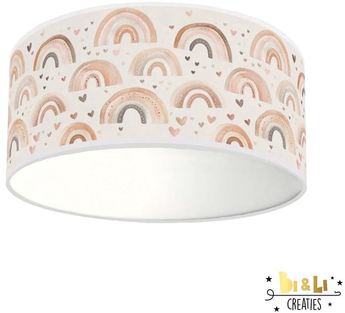 Plafondlamp Regenbogen-sfeerverlichting-incl diffuser-kinderkamer-regenboog-incl plafondfitting