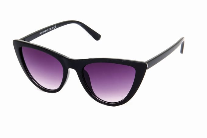 Joboly Cat Eye Zonnebril - Zwart Frame - Zwarte Lenkleur - Dames