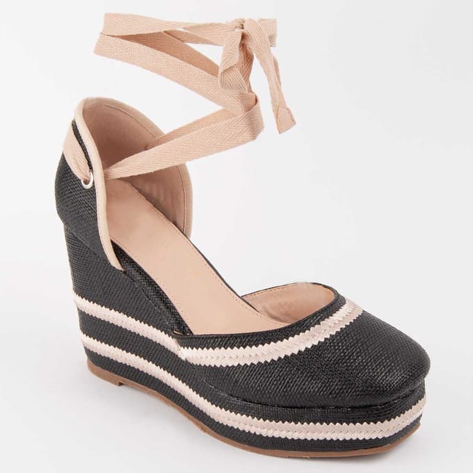 Alpargata De Cuña Para Mujer. Montevita Balenci11 102990 41 zwart