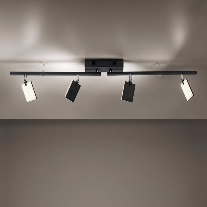 PURE Mira plafondlamp 4-lamps remote CCT zwart