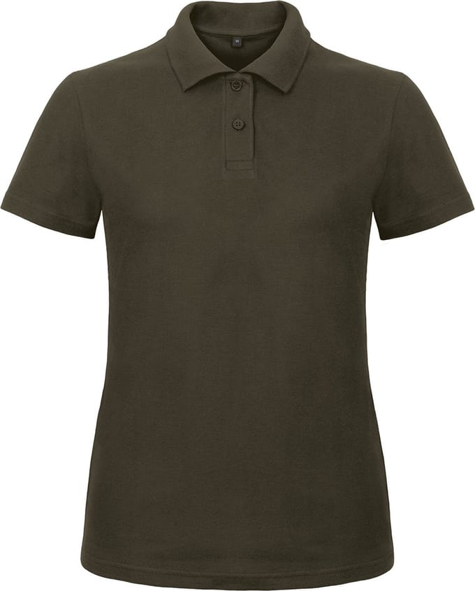 Dames Polo ID.001 Bruin merk B&C maat M