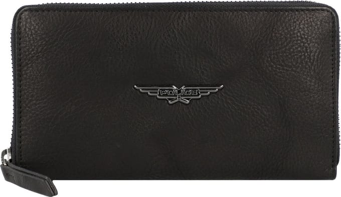 Police PT150-10369 Leren portemonnee 20 cm - Dames - Horizontaal - black