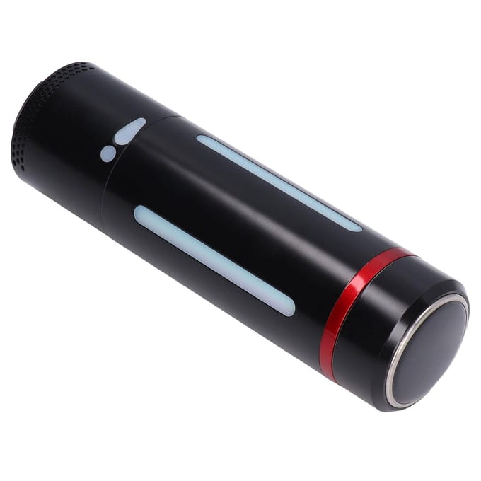 Slimme Vacuümfles USB Opladen Bluetooth Speaker Muziek Licht Geïsoleerde Waterfles met Temp black