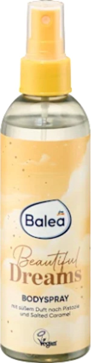 Balea Bodyspray Beautiful Dreams | 1x 200 ml - Pistache & Salted Caramel | Lichaamsparfum - Bodymist