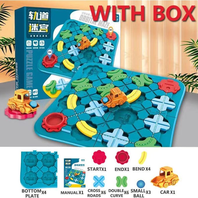 Wegpuzzel Montessori Logica Wegbouwer Spel Assemblage Bouwpuzzel Leerspeelgoed Kindercadeaus Feest Bordspel white