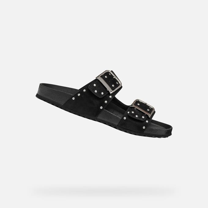 GEOX BRIONIA R DAMES Sandalen - ZWART