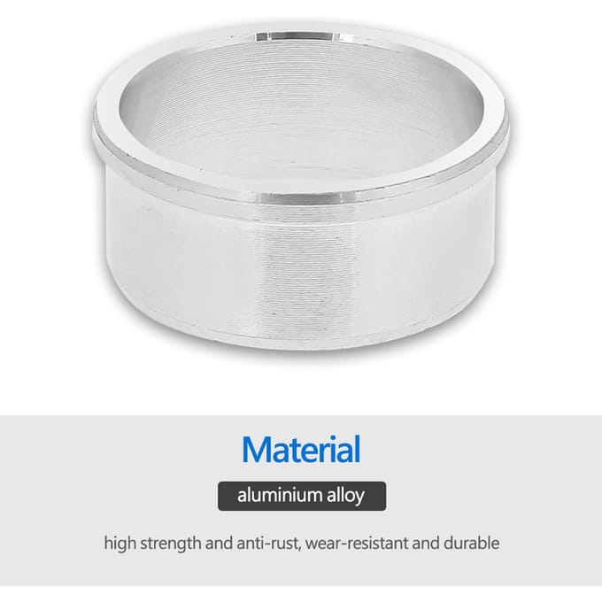 Adaptateur de boîtier de pédalier en alliage d'aluminium pour manivelle de vélo white