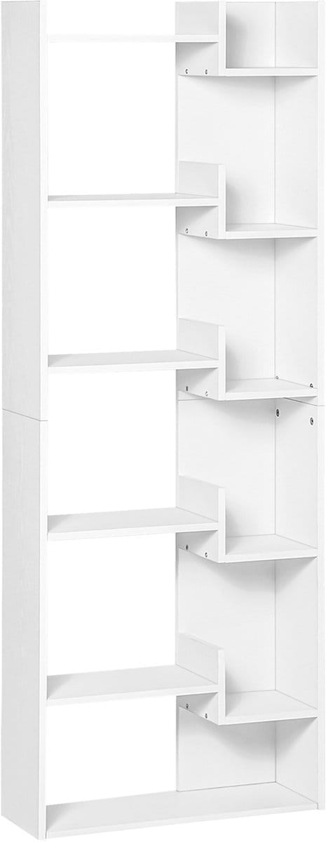 HOMCOM-Boekenplank-60x21x162.5cm-MDF-Wit