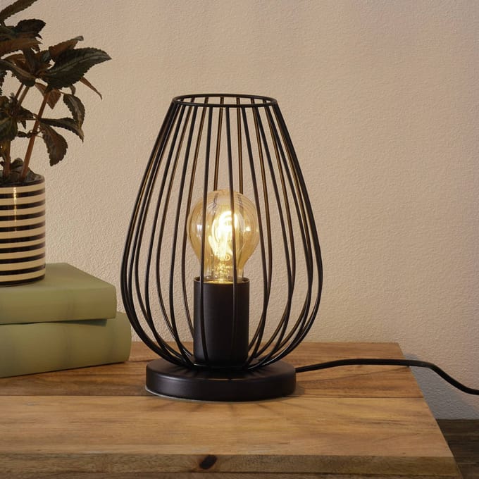 EGLO Newtown Tafellamp - E27 - Ø 23 cm - Zwart