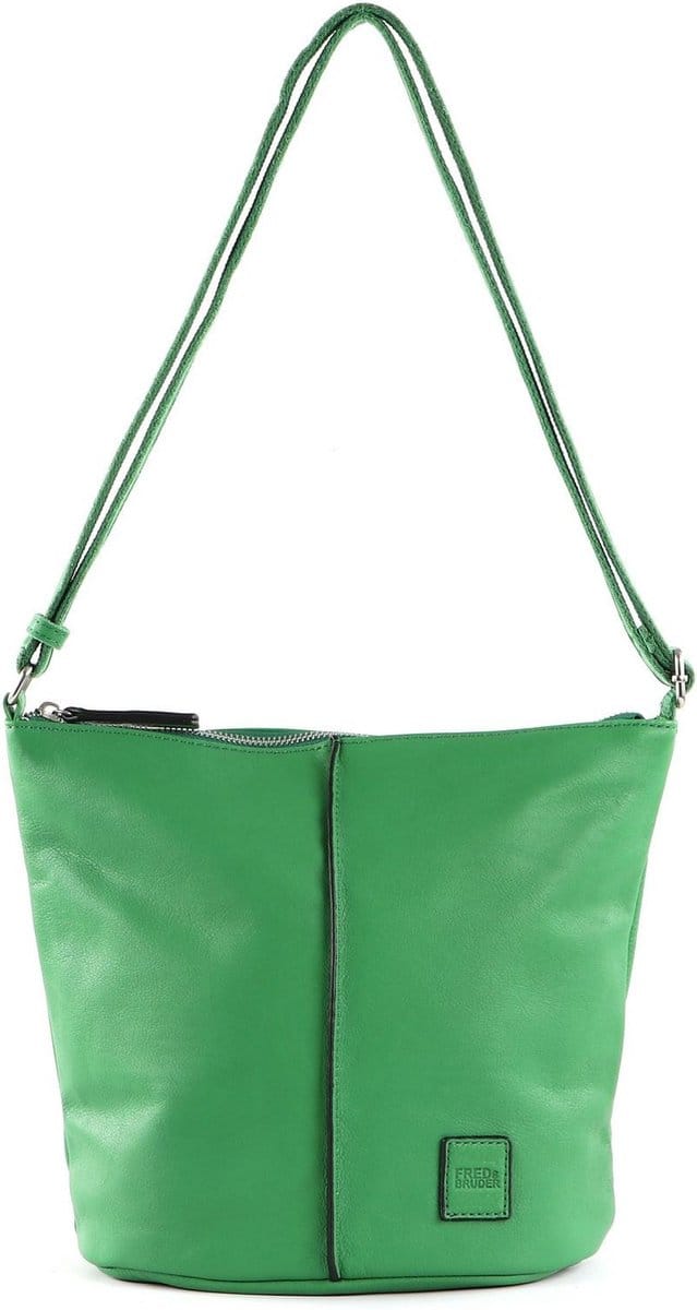 FREDsBRUDER Leren Schoudertas FB Bucket Shoulderbag Electric Green Groene