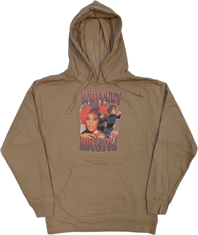 Whitney Houston - 90s Homage Hoodie/trui - M - Bruin