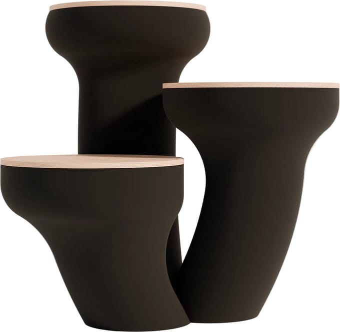 Fiastra Ancona Etagere - 3-laags - Mat Zwart