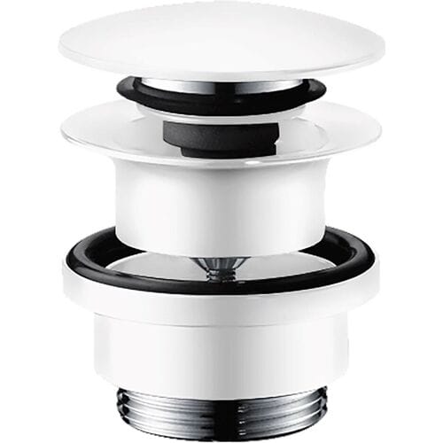 Hansgrohe Afvoerplug - 1 1/4" klikwaste - voor wastafel- en bidetmengkranen - mat wit