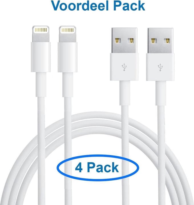 MMOBIEL  4 STUKS! USB naar 8 pin lightning kabel voor iPhone, iPod en iPad