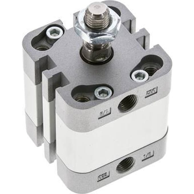 ISO 21287 Compacte Enkelwerkende Cilinder 32-10mm - Magnetisch - Mannelijke Stang