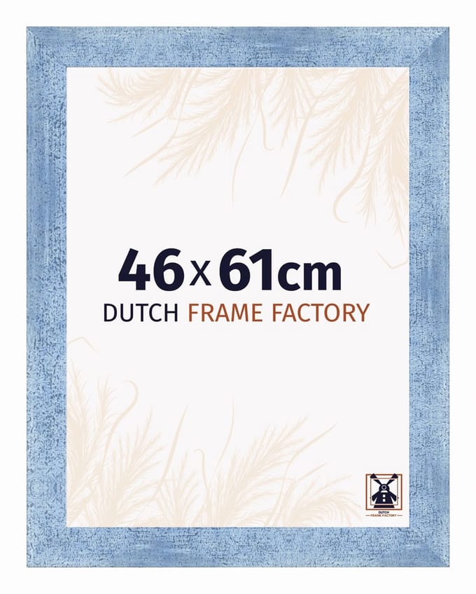 Fotolijst 46x61 cm - MDF - Helder Blauw Geveegd - Praag