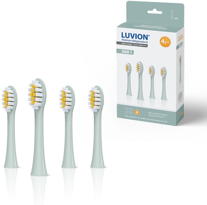 LUVION® Opzetborstel - 500S Groen - Set 4 stuks - geschikt voor kinderen